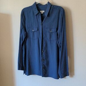 J. Jill Dusty Blue Women's Button-down Shirt